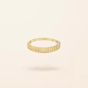 10K Gold Fluted Ring