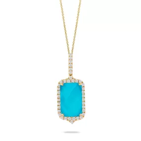 18k Turquoise & Diamond Necklace