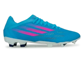 adidas Men's X Speedflow.3 FG Sky Blue/Pink/White