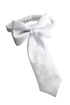 Boys First Holy Communion White Embroidered Communion Cross Armband