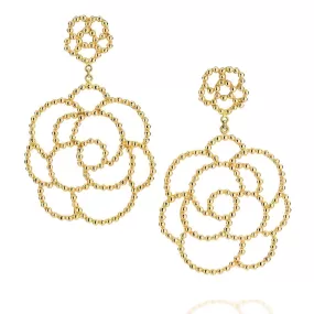 Carla Amorim - Camilia - Earrings, Yellow Gold