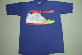 Hydro Power Tri Cities WA Vintage 80's Poly Tees Single Stitch Hyrdo Plane T-Shirt