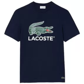 Lacoste Jersey Signature Print Tee (Navy Blue) TH1285-51