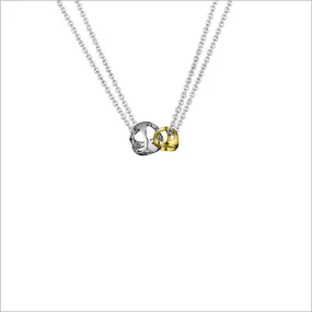 Linked By Love Silver & Gold Small Necklace