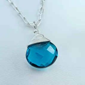 Neon Apatite Journey Necklace - Silver