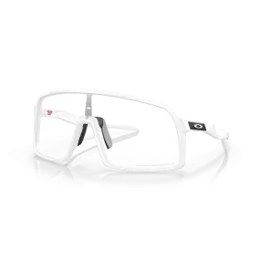 Oakley Sutro White Matte Frame Clear To Black Iridium Photochromic Lenses