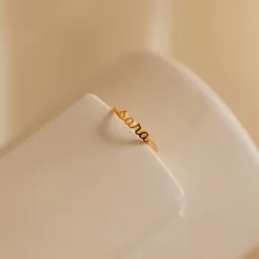 Petite Tiny Name Ring