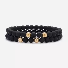 RAMI ONYX BRACELET 6MM - 2 BEADS (CHILD)