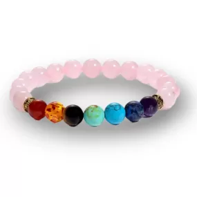 Rose Quartz Chakra Bracelet