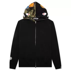 Shark Full Zip Hoodie - Black