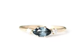 Trine Topaz   Diamond Ring