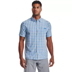 'Under Armour' Men's Drift Tide 2.0 Plaid Button Down - Stone / Carolina Blue