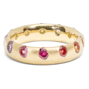 Wide Rainbow Celeste Ring - Size 8.5 - 11132