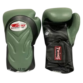 泰拳拳套 Thai Boxing Gloves : Twins Special BGVL6 Black Olive